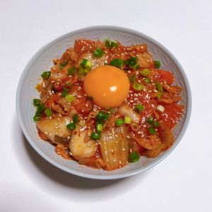 yuの作ってみた!投稿(辛うま☆サーモンキムチユッケ)