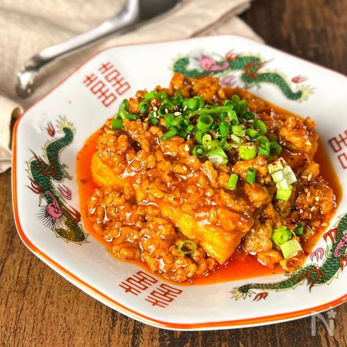 【厚揚げ麻婆豆腐】材料2つでご飯止まらん🍚