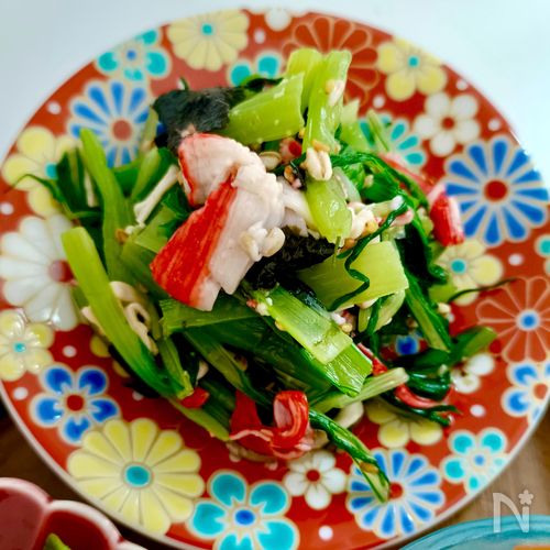 あと1品に【小松菜とカニカマのもろみ味噌あえ】作りおき&腸活