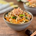 食物繊維たっぷり♪【野菜納豆ごはん】