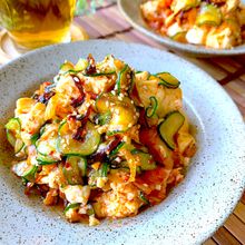 【無限おつまみ豆腐】ビールに最高！シャキッときゅうり&キムチ