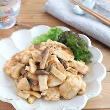 低糖質☆鶏むね肉とエリンギの麦みそ炒め