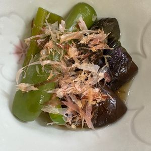 ひまわりの作ってみた!投稿(【なすとピーマンのだし煮】じゅわっと染みる和風副菜♡)