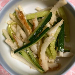 1515565の作ってみた!投稿(5分で完成！【大根ときゅうりの旨ダレナムル】胡麻油香る♩)