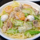 【豚バラキャベツの塩あんかけ麺】具だくさん！一皿で大満足♡