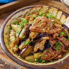 【ワンパン速攻】豚こま茄子の胡麻ポン照り☆ご飯おかわり♪