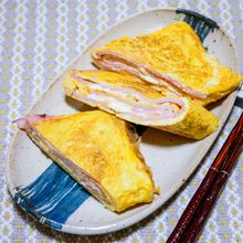 クセになる味「ハム玉チーズ玉子焼き」
