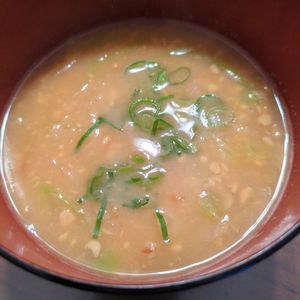 たりおの作ってみた!投稿(とろうま♡炒めネギの納豆汁！)