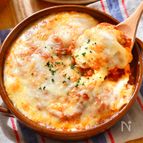 お豆腐でヘルシー！チーズミートソースグラタン