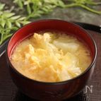キャベツとたまごのお味噌汁