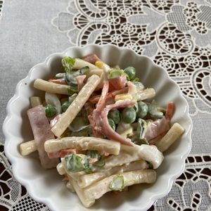 万福の作ってみた!投稿(【マカロニサラダ】抱えて食べたい♡わが家の定番の味♪)