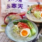 スープ用糸寒天で！ラーメン風♡柚子胡椒の白湯スープ