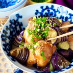 【ご飯が進みすぎ】とろ〜り茄子と鶏肉のさっぱりゴマポン酢