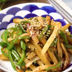 子どもも食べやすい♪ポテトとピーマンのきんぴら