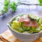 【らくレピ】ポリ袋で！キャベツときゅうりとハムの浅漬け
