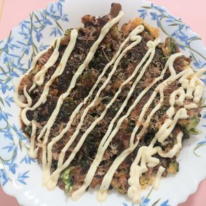 milkの作ってみた!投稿(ネギ焼きみたいな包まないとん平焼き♩ ネギの青い部分活用)