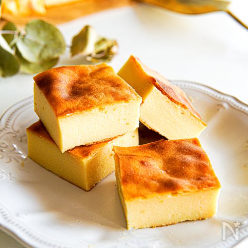 【砂糖・オイルなし】しっとり滑らか!米粉のお芋チーズケーキ