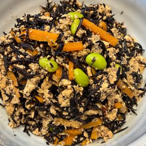くだもの大好き🧡の作ってみた!投稿(【もめん豆腐と鶏ひじきの炒り煮】栄養満点💯)