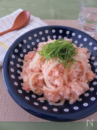 簡単☆明太子＆青じそ風味のバターライス♪