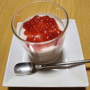 ナムディの作ってみた!投稿(【寒天でヘルシー】ふるふる♡いちごヨーグルトミルクプリン)