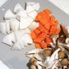 ふんわり鶏団子のどんぶり味噌汁の下準備