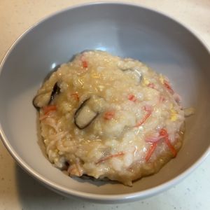 1288171の作ってみた!投稿(残りご飯で♪【カニカマあん雑炊】)