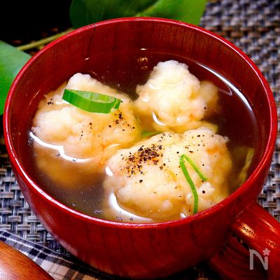 【はんぺんが主役!!】 エビはんぺんのスープ