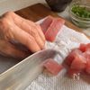 マグロと長芋の薬味ユッケ丼の工程1