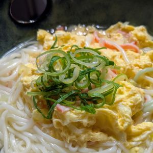 まゆのの作ってみた!投稿(エアコンで冷えた胃に…ふんわりたまごのあったか塩そうめん♡)