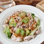 豚しゃぶレタスの濃厚味噌だれがけ