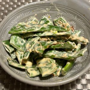みきプルーンの作ってみた!投稿(モロッコいんげんのおかかマヨネーズあえ)