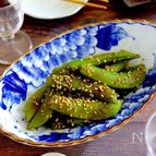 やみつき副菜！スナップえんどうのわさびハニー炒め
