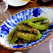 やみつき副菜！スナップえんどうのわさびハニー炒め
