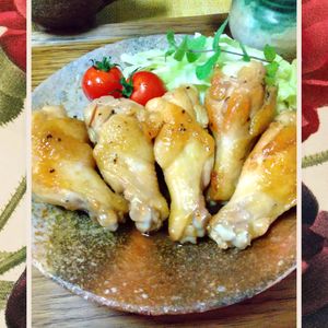 チョロリスの作ってみた!投稿(フライパンで♪照りツヤ♡『手羽元のローストチキン』)