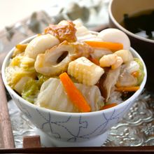レンジで５分💛すぐできる！シーフードミックスで中華丼♪