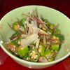 テフロンの使い✋🤟🙌👉の作ってみた!投稿(夏の涼しい副菜🎐オクラとみょうがのポン酢おかか和え😋🥗)