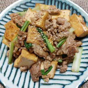 よっこの作ってみた!投稿(ごはんが恋しくなる♪【豚こまと厚揚げの甘辛炒め煮】)