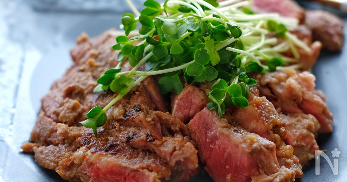 驚愕＊特売の分厚い輸入ステーキ肉が極上味噌漬けステーキに！