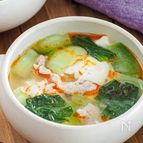 【青梗菜と豚肉のスープ】5分で簡単温活にぴったり