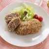 食物繊維たっぷり【きのことキャベツの揚げないメンチカツ】