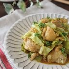 鶏ももとキャベツのマヨカレー炒め