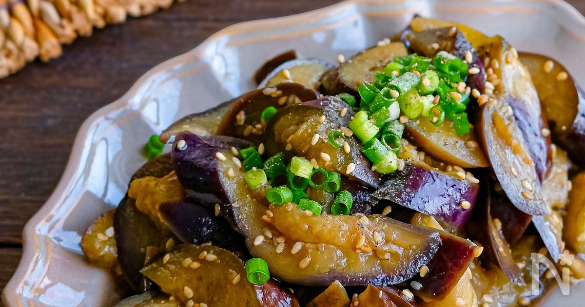 レンジで簡単副菜！なすの旨ぽん和え