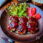 【大葉ハンバーグ】豚こまで肉々しい！！