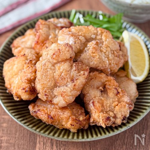 揚げない◎胸肉がしっとりジューシー♪【鶏むね肉の唐揚げ】