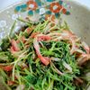ゆみの作ってみた!投稿(豆苗とカニカマの胡麻和え♩シンプル副菜!材料2つ!調味料3つ)