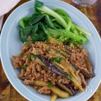【大葉香る】豚ひき肉となすのピリ辛味噌炒め