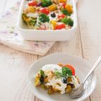 スコップケーキ風  かぼちゃと水切りヨーグルトのサラダ
