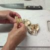 海老ときのこの柚子こしょうクリームパスタ♪の下準備