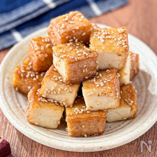 調味料1つ◎失敗しらず【厚揚げのごま照り焼き】