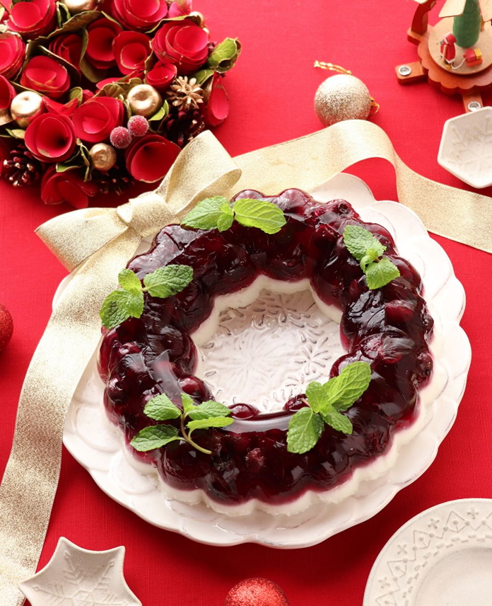 ブルーベリーシロップ仕立てを使って！簡単クリスマスデザート